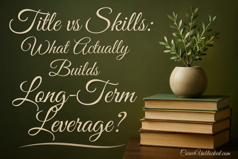 Title vs skills in career: what truly creates long-term leverage for professional growth